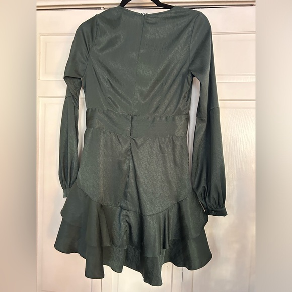 Formal Emerald Ruffle Romper - Picture 7 of 8